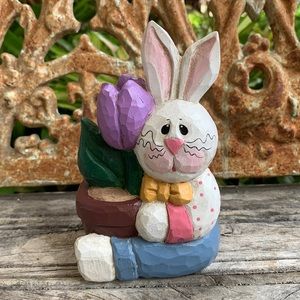 Retired Eddie Walker Bunny with Potted Tulip
